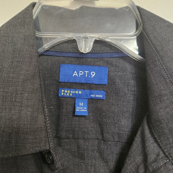 Men's gray‎ APT 9 button down shirt size medium - Picture 6 of 7